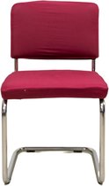 Stoelhoes Bandal® | Stoelhoezen | stoelhoes eetkamerstoel| stoelhoezen eetkamerstoel | hoezen voor stoelen | stoelhoesset | Handgemaakt in NL | 95% katoen | Donkerrood