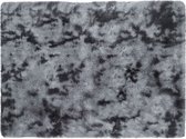 Topfinel ® Pluizig vloerkleed voor woonkamer - Donker grijs - 80 x 160cm