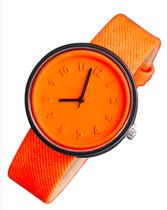 Hidzo Horloge - ø 37 mm - Oranje - Kunststof - In Horlogedoosje
