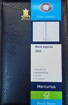 Ryam Mercurius - Week agenda - 2022 - Donkerblauw - 12 maanden - 135x207mm