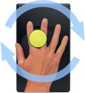 Velcro G-Hold Tablethouder - Popsocket – Ipad Houder – E-reader Houder – zwart - geel