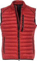 CASA MODA comfort fit bodywarmer (middeldik) - rood met zwarte ritsen -  Maat: L