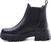 SmileFavorites® Chelsea boots met Hak - Imitatieleer - Zwart - Maat 40