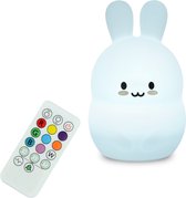 Nite Pets® Nachtlamp Konijn- Nachtlampje baby - Bedlamp - Nachtlampjes voor Kinderen - Leeslamp - nachtlampje baby