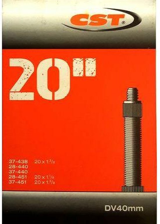 CST Binnenband 20x1 3/8 - ETRTO 28/37-438/451 - Dunlop ventiel 40mm - Geschikt voor 20-inch wielen van CST — afbeelding 5