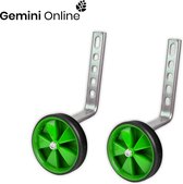 GEMINI - Zijwieltjes - Zijwielen voor kinderfiets - Incl. Installatie Set - GRATIS moersleuteltje - Jongens en Meisjes - 12/14/16/18/20 inch - Groen