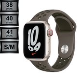 RipaWare Sport Watch bandje - Compatible met Apple - Silicone - 38, 40, 41mm - S/M - olive gray / cargo khaki