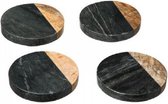Onderzetters voor glazen | Marmer en Mango hout