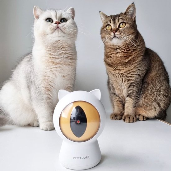 Pettadore Play Red Dot - Laser Kattenspeeltjes - Autoplay en via Bluetooth Handmatig in App - Kattenspeelgoed - Laserpen