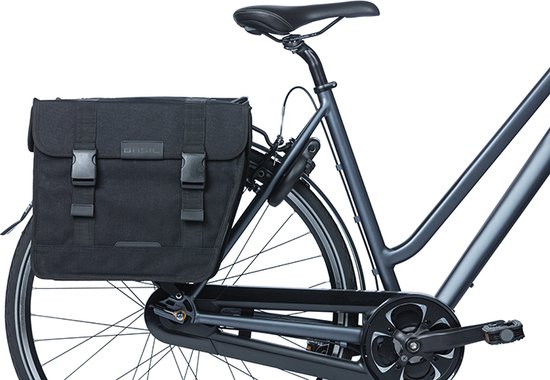 Basil Kavan Eco Classic Rounded 46L Dubbele Fietstas - Zwart van Basil — afbeelding 4
