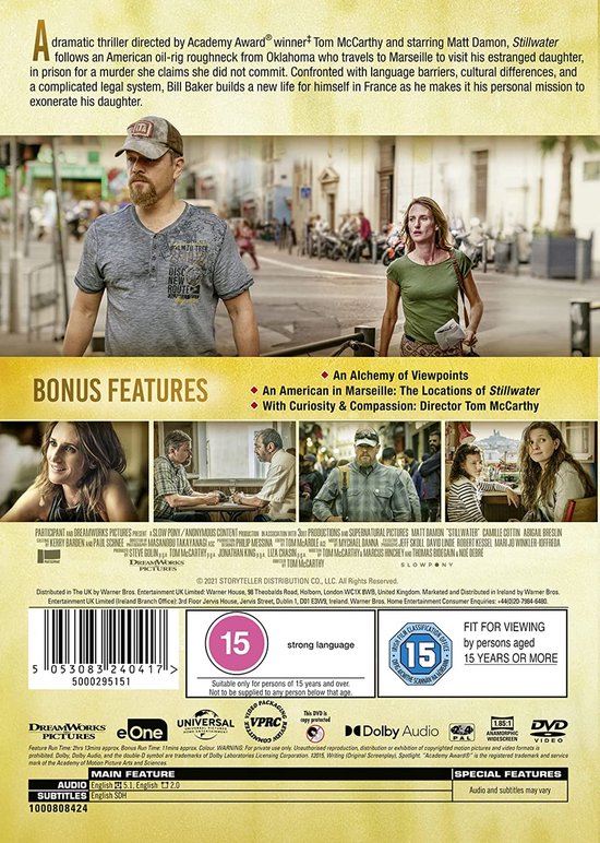 Stillwater DVD 映画 Stillwater (DVD) (Dvd), Matt Damon | Dvd's | bol