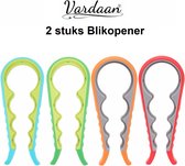 Blikopener - 2 stuks Professionele Dopopener - Vardaan Pottenopener - Universeel & Effectief - Multifunctionele Grip -  4 in 1 Dekselopener - Reuma Hulpmiddel - Voor Zwakke Handen