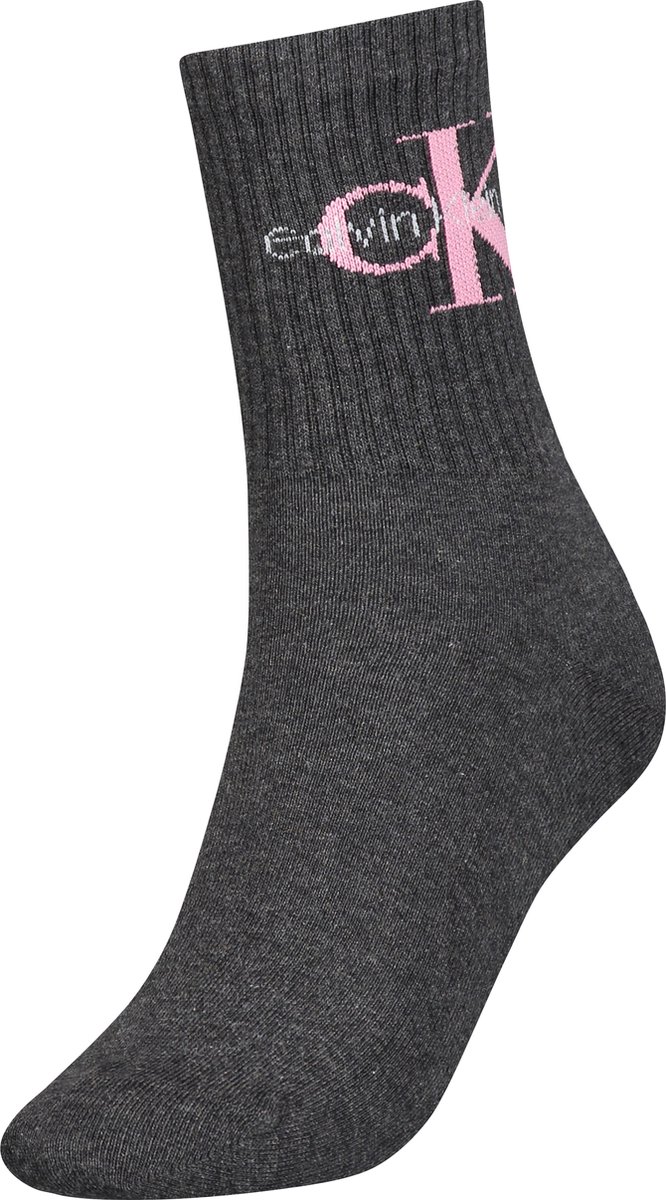 Calvin Klein Jeans Women Sock Rib (1-pack) - dames sokken - grijs - Maat: ONE SIZE
