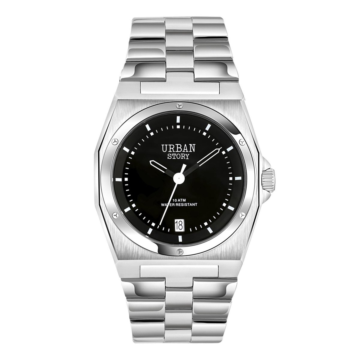 Urban Story horloge met stalen band