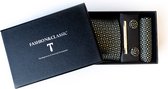 Stropdas set | stropdas | manchetknopen | wit | cadeauset