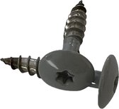 Trespa-color-schroef RVS 4,8mm x 38mm grijs RAL7040  (100 stuks + gratis bijpassend Bitje !!! )