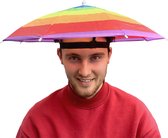 Parapluie de tête - parapluie pliable - combinaison de pluie - gay pride - festival - pride rainbow