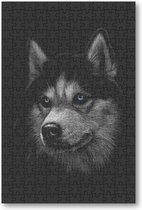 Siberische husky met blauwe ogen - 252 Stukjes puzzel voor volwassenen - Dieren