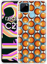 Realme C21Y Hoesje 70s Oranje - Designed by Cazy