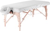Hoeslaken massagetafel - wit - circa 180x70 - hoes - katoen - Voor de massage tafel + Hoofdsteun