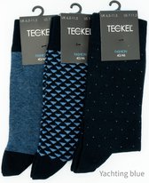 Heren sokken - blauwe  sokken - per 3 stuks - zonder voelbare teennaad  - heren kado -
