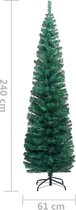 Huis en Tuin Depot Kunstkerstboom Met Led'S En Kerstballen Smal 240 Cm Groen