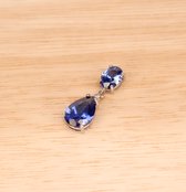 Koningsblauw set oorbellen, ring en hanger / Sterling Zilver 925