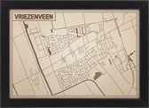 Houten stadskaart van Vriezenveen