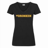 Nieuwjaar shirt voor dames #dronken-Oud en Nieuw t-shirt-Maat Xl