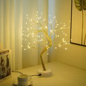 Exalight® Bonsai Nachtlamp - Warme Gouden Puntjes - Sfeerlamp - Sfeerlicht - Decoratie - Boom Lamp - Slaapkamer, Feestverlichting - LED licht - Draadloos, USB kabel, batterijen - K