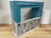 Duraline Kubus set - Blauw gelakt - 30x30x12cm - Set van 3