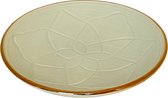 Schaal keramiek Pastelgroen verguld goud 26cm - 100% handmade - Desert Home