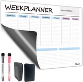Magnetische Weekplanner Whiteboard - A3 - Planner - Planbord - Familieplanner - Memobord - Weekkalender - Kalender - To Do Planner