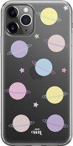 xoxo Wildhearts case voor iPhone 12 Pro Max - Colorful Planets - xoxo Wildhearts Transparant Case