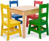 Melissa & Doug - Kindertafel met 4 Stoelen - Primaire Kleuren