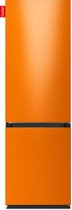 COOLER LARGECOMBI-FORA Combi Bottom Koelkast, E, 198+66l, Gloss Bright Orange Front