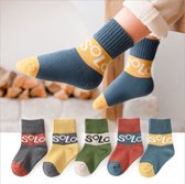 sokken jongens maat 35-38 | sokken jongens multipack |Set van 5 paar sokken | 5 verschillende kleuren | Sokken voor kinderen 9-12 jaar | sokken meisjes