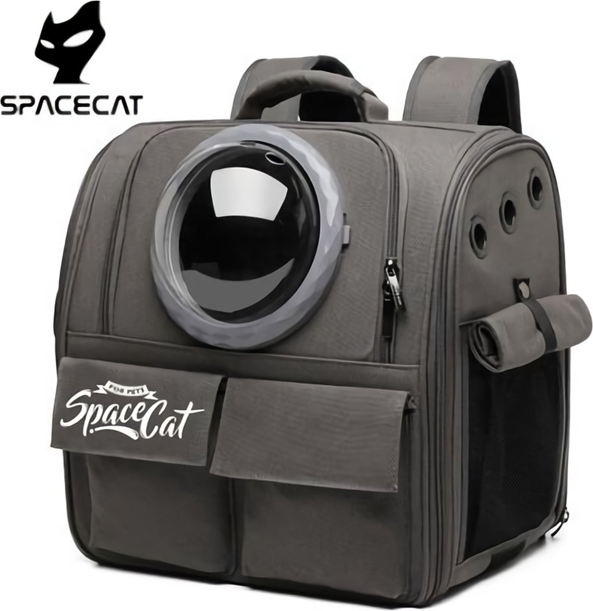 Space Cat -  Rugzak - Draagtas - Reistas - Carrier - Transporttas - Huisdier - Katten - Kleine Honden  - Zwart - Space-Cat