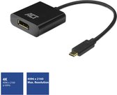 ACT USB C naar DisplayPort Adapterkabel – 4K@60Hz – DislayPort 1.2 -Geschikt voor Laptop – Monitor - 15cm – AC7320