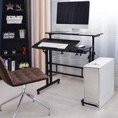 Bureau | Thuiswerk bureau | Gamebureau | In hoogte verstelbaar | Laptop | Computertafel | Zwart