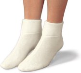 Eureka zachte merino wollen sokken S9 - unisex - ecru - maat 35-38