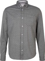 Tom Tailor Lange mouw Overhemd - 1028689 Dgrijs (Maat: L)
