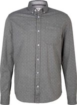 Tom Tailor Lange mouw Overhemd - 1028689 Dgrijs (Maat: XXXL)
