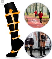 KANGKA Compressiekousen maat 35-38 (S/M) - Steunkousen - Compressie sokken voor Hardlopen, Wandelen, Vliegtuig