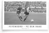 Walljar - Feyenoord - FC Den Haag '72 - Zwart wit poster