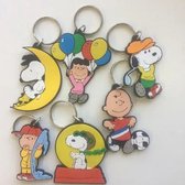 Snoopy/peanuts - sleutelhanger set 6 stuks - merk: schleich.