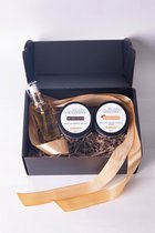 Mocca Relax Care Box - Arganolie 30ml + Koffiescrub 150g + Chocolade scrub 150g - Verwenpakket - Verzorgingsset - Voordeel Pakket - Geschenkset - Giftbox