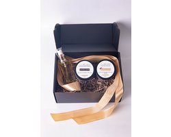 Aurgan Mocca Relax Care Box - Arganolie 30ml + Koffiescrub 150g + Chocolade scrub 150g - Verwenpakket - Verzorgingsset - Voordeel Pakket - Geschenkset - Giftbox