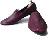 Kamarçin Classic Home Pantoffels - Cherry Model - Maat 37 - Unisex - Comfortabel - Op leer gebaseerd - Zachte voering - Herfst en winter