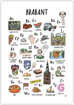 ABC Poster Brabant - Alfabet poster kinderen en volwassenen - A3